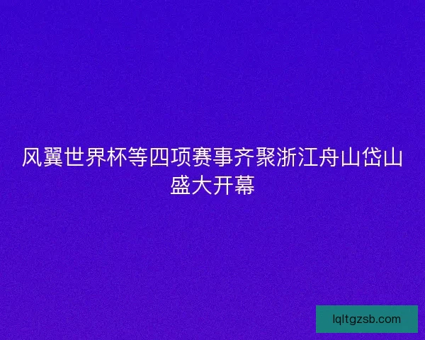 风翼世界杯等四项赛事齐聚浙江舟山岱山盛大开幕